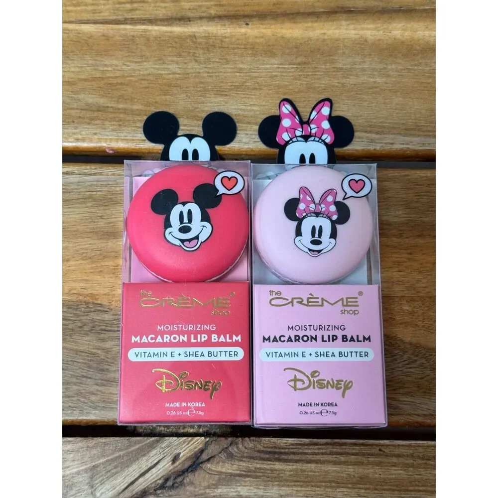 NEW The Creme Shop X Disney Mickey & Minnie Hydrating Macaroon Lip Balm